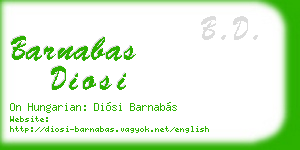 barnabas diosi business card