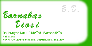 barnabas diosi business card